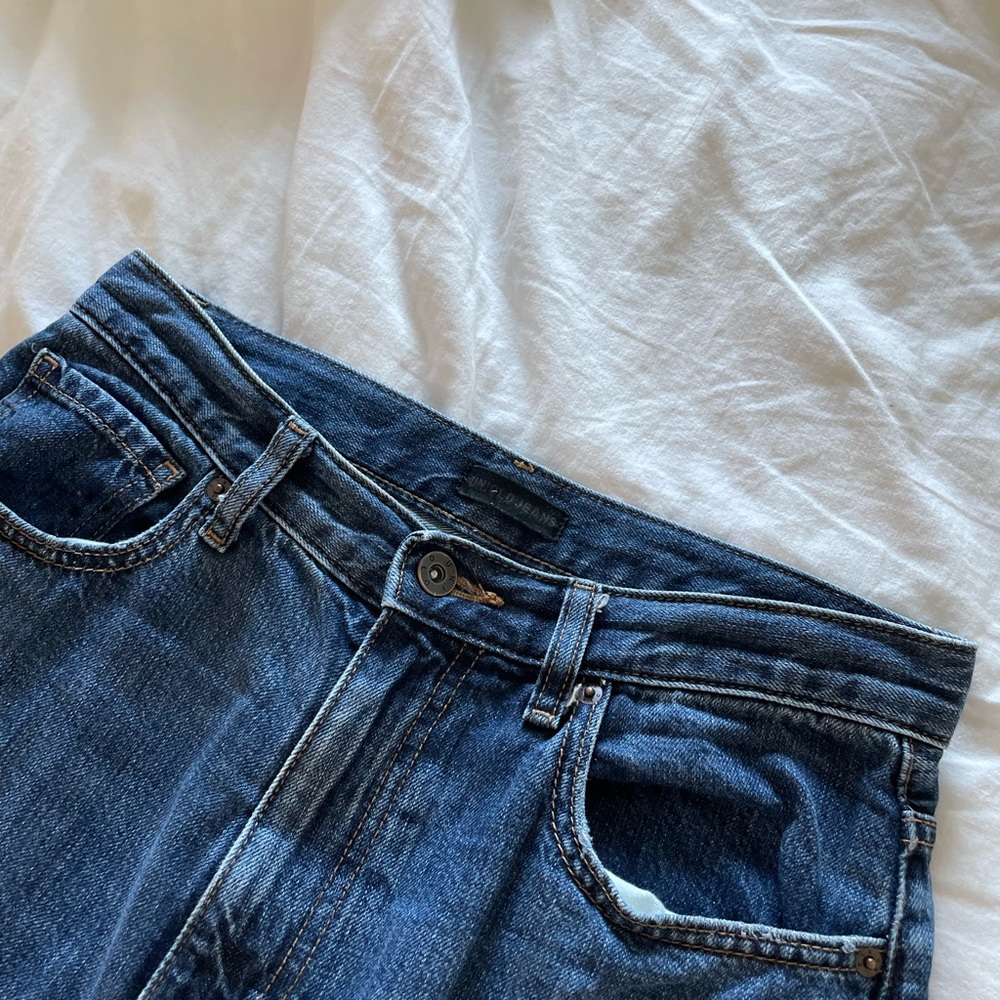 EUC Uniqlo High Waist Mom Jeans